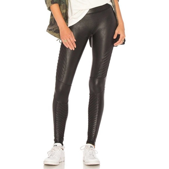 SPANX Pants - Spanx Faux Leather Moto Leggings Very Black